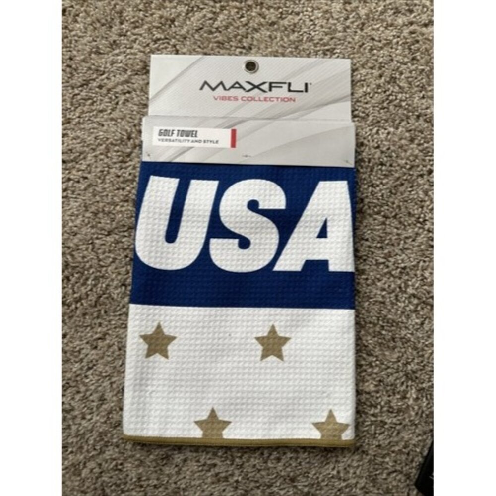 Maxfli USA Golf Towel Versatility & Style patriotic, gold star vibe collections